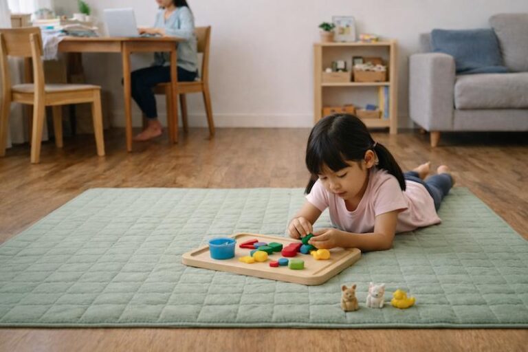 Como usar tapetes sensoriais infantis em espaços multifuncionais