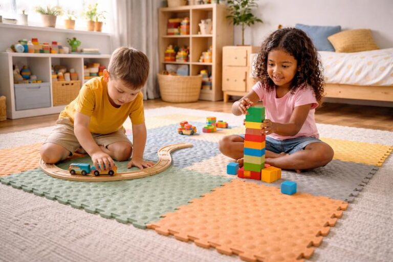 Como usar tapetes sensoriais infantis em salas de brincar